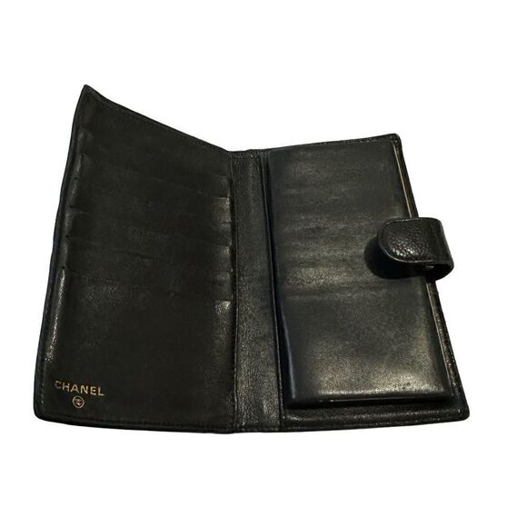 Chanel black long wallet with CC logo - Picture 11 of 15